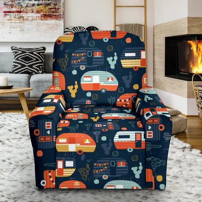 Camper Caravan Print Pattern Recliner Slipcover-JORJUNE.COM