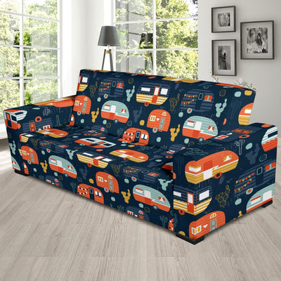 Camper Caravan Print Pattern Sofa Slipcover-JORJUNE.COM