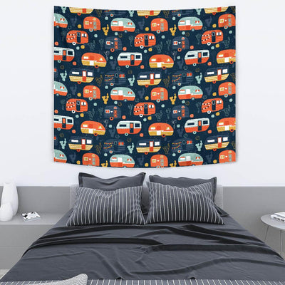 Camper Caravan Print Pattern Tapestry