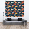 Camper Caravan Print Pattern Tapestry