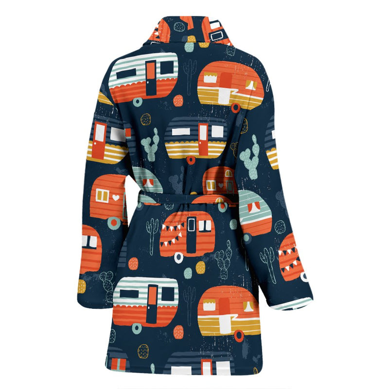 Camper Caravan Print Pattern Women Bath Robe