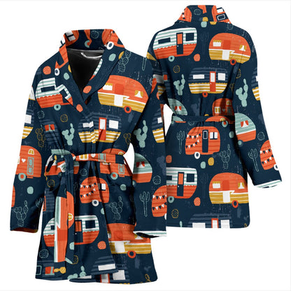 Camper Caravan Print Pattern Women Bath Robe