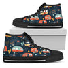 Camper Caravan Print Pattern Women High Top Shoes