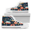 Camper Caravan Print Pattern Women High Top Shoes