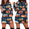 Camper Caravan Print Pattern Women Hoodie Dress