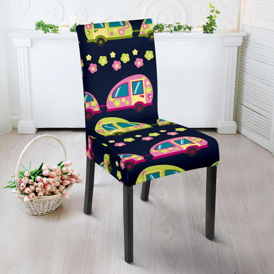 Camper Cute Camping Design No 3 Print Dining Chair Slipcover-JORJUNE.COM