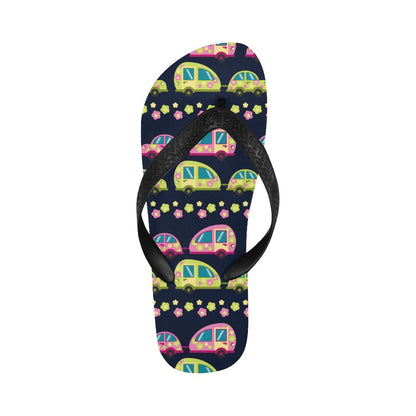 Camper Cute Camping Design No 3 Print Flip Flops-JorJune