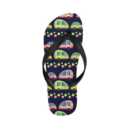 Camper Cute Camping Design No 3 Print Flip Flops-JorJune