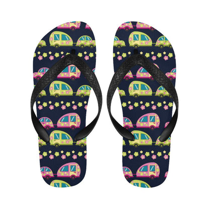 Camper Cute Camping Design No 3 Print Flip Flops-JorJune