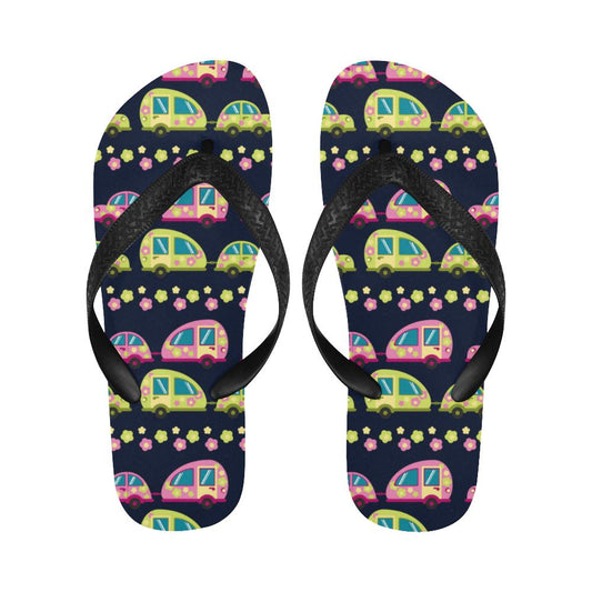 Camper Cute Camping Design No 3 Print Flip Flops-JorJune