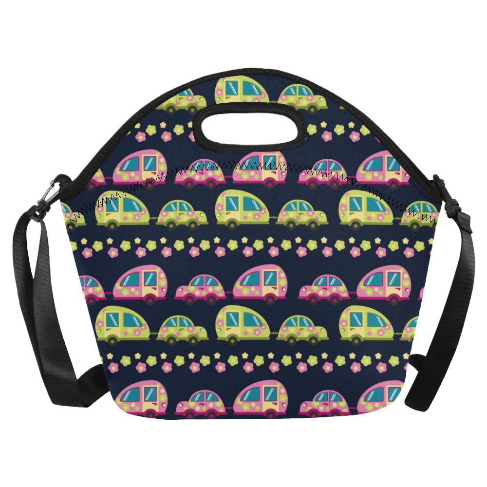 Camper Cute Camping Design No 3 Print Neoprene Lunch Bag-JorJune