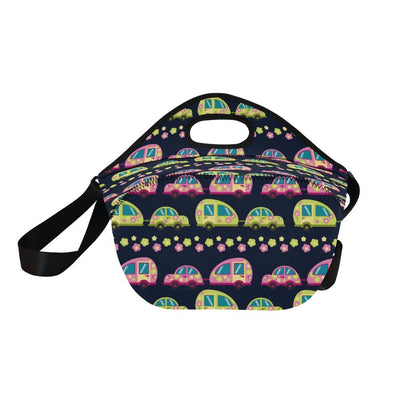 Camper Cute Camping Design No 3 Print Neoprene Lunch Bag-JorJune