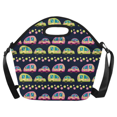 Camper Cute Camping Design No 3 Print Neoprene Lunch Bag-JorJune