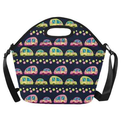 Camper Cute Camping Design No 3 Print Neoprene Lunch Bag-JorJune