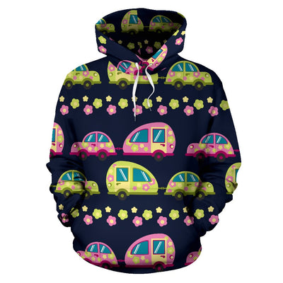 Camper Cute Camping Design No 3 Print Pullover Hoodie