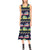 Camper Cute Camping Design No 3 Print Sleeveless Open Fork Long Dress