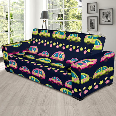 Camper Cute Camping Design No 3 Print Sofa Slipcover-JORJUNE.COM