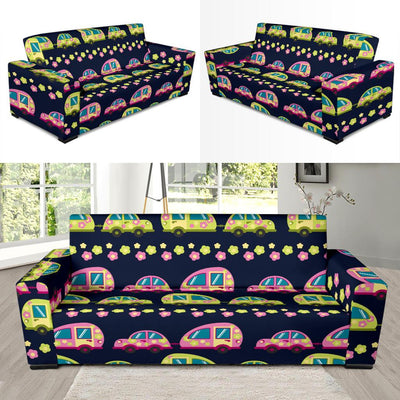 Camper Cute Camping Design No 3 Print Sofa Slipcover-JORJUNE.COM