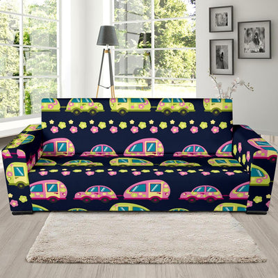 Camper Cute Camping Design No 3 Print Sofa Slipcover-JORJUNE.COM