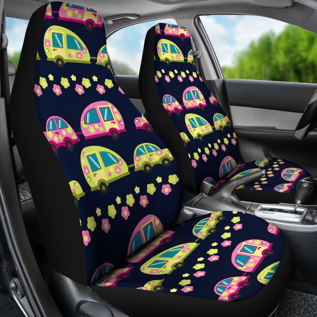 Camper Cute Camping Design No 3 Print Universal Fit Car Seat Covers