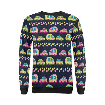 Camper Cute Camping Design No 3 Print Women Long Sleeve Sweatshirt-JorJune