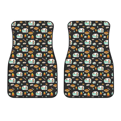 Camper Marshmallow Camping Design Print Car Floor Mats-JorJune