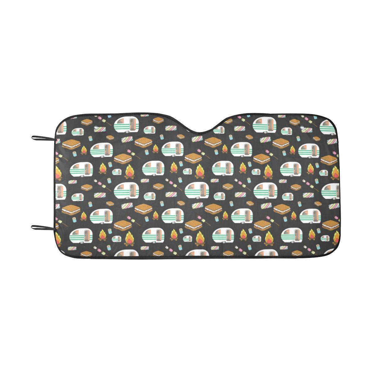 Camper marshmallow Camping Design Print Car Sun Shade-JorJune