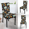 Camper marshmallow Camping Design Print Dining Chair Slipcover-JORJUNE.COM