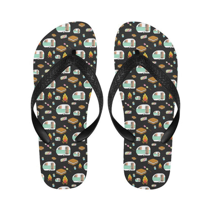Camper marshmallow Camping Design Print Flip Flops-JorJune