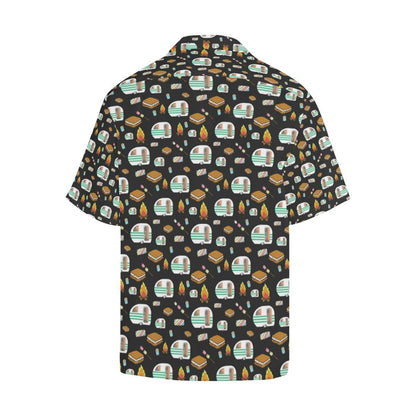 Camper marshmallow Camping Design Print Men Hawaiian Shirt-JorJune