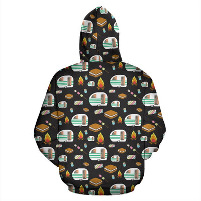 Camper marshmallow Camping Design Print Pullover Hoodie