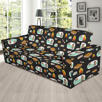 Camper marshmallow Camping Design Print Sofa Slipcover-JORJUNE.COM