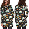 Camper marshmallow Camping Design Print Women Hoodie Dress