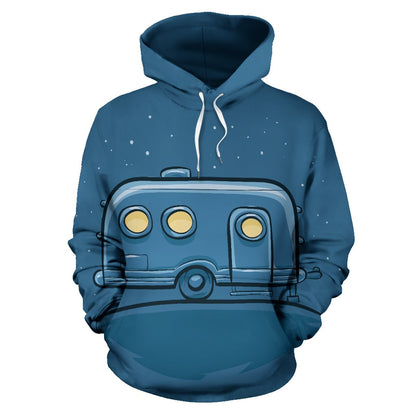 Camper Night Design All Over Print Hoodie