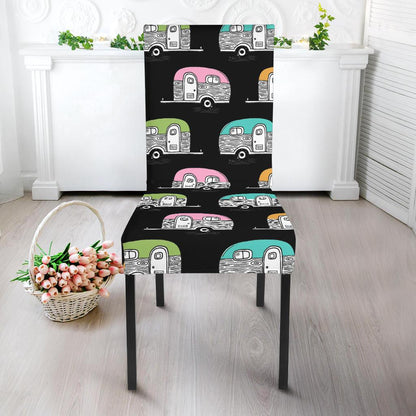Camper Pattern Camping Themed No 2 Print Dining Chair Slipcover-JORJUNE.COM