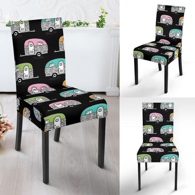 Camper Pattern Camping Themed No 2 Print Dining Chair Slipcover-JORJUNE.COM