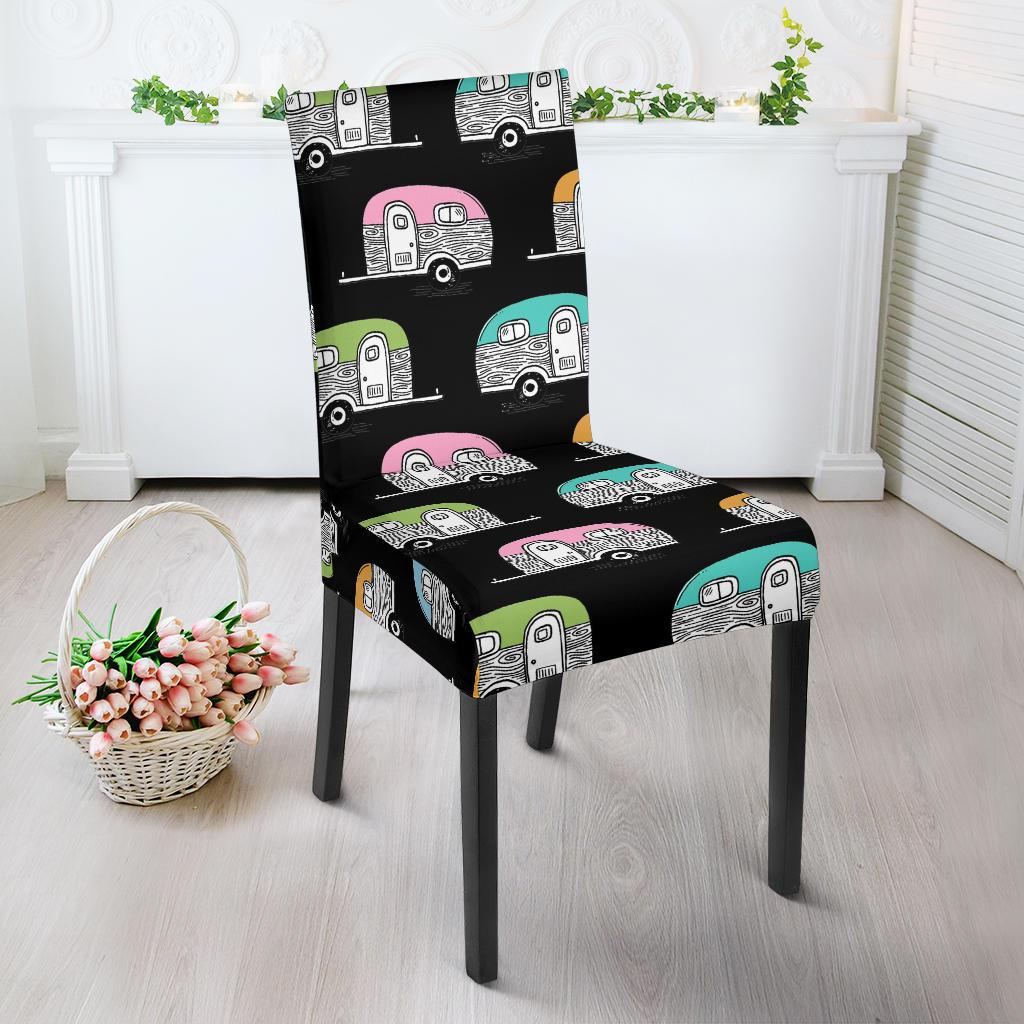 Camper Pattern Camping Themed No 2 Print Dining Chair Slipcover-JORJUNE.COM