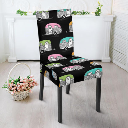 Camper Pattern Camping Themed No 2 Print Dining Chair Slipcover-JORJUNE.COM
