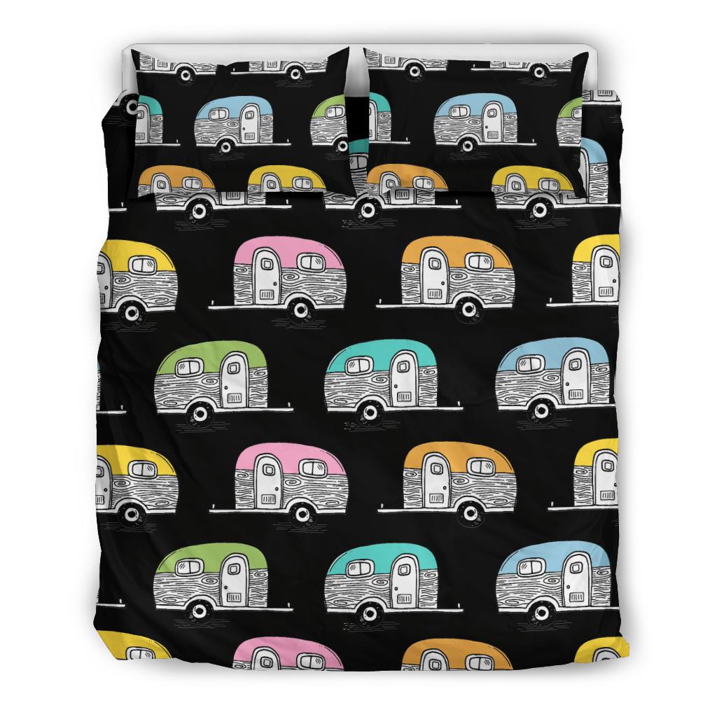 Camper Pattern Camping Themed No 2 Print Duvet Cover Bedding Set-JORJUNE.COM