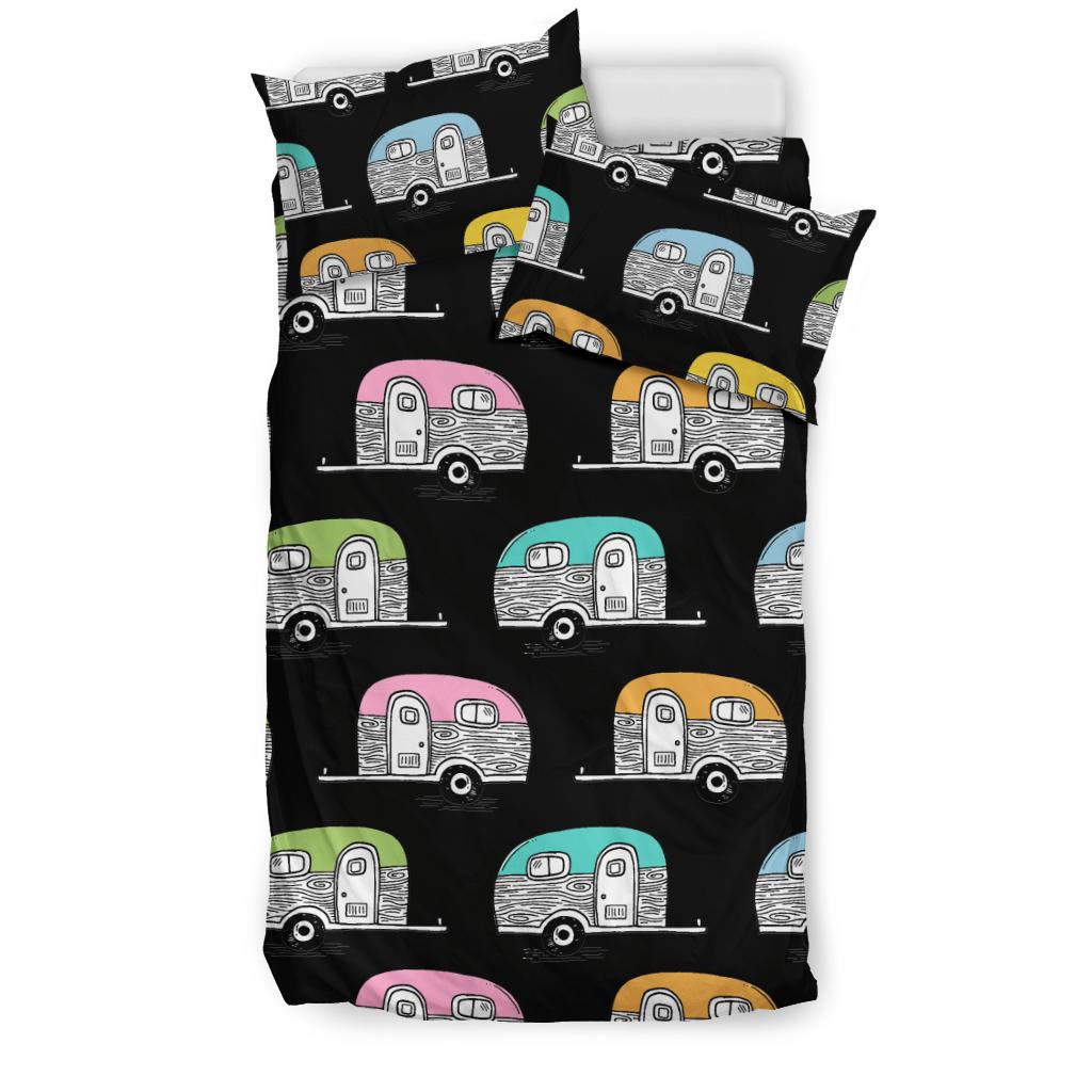 Camper Pattern Camping Themed No 2 Print Duvet Cover Bedding Set-JORJUNE.COM