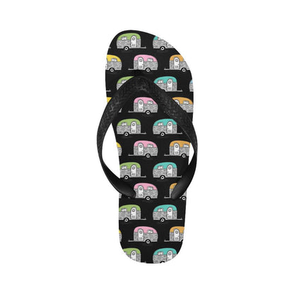 Camper Pattern Camping Themed No 2 Print Flip Flops-JorJune