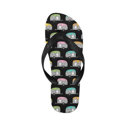 Camper Pattern Camping Themed No 2 Print Flip Flops-JorJune