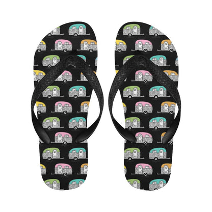Camper Pattern Camping Themed No 2 Print Flip Flops-JorJune