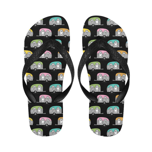 Camper Pattern Camping Themed No 2 Print Flip Flops-JorJune