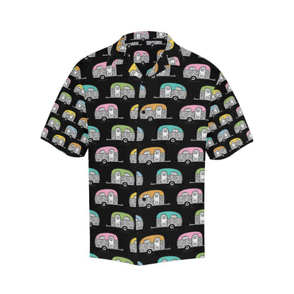 Camper Pattern Camping Themed No 2 Print Men Hawaiian Shirt-JorJune