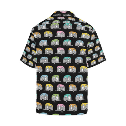 Camper Pattern Camping Themed No 2 Print Men Hawaiian Shirt-JorJune