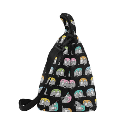 Camper Pattern Camping Themed No 2 Print Neoprene Lunch Bag-JorJune