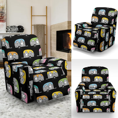 Camper Pattern Camping Themed No 2 Print Recliner Slipcover-JORJUNE.COM