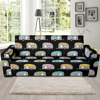 Camper Pattern Camping Themed No 2 Print Sofa Slipcover-JORJUNE.COM