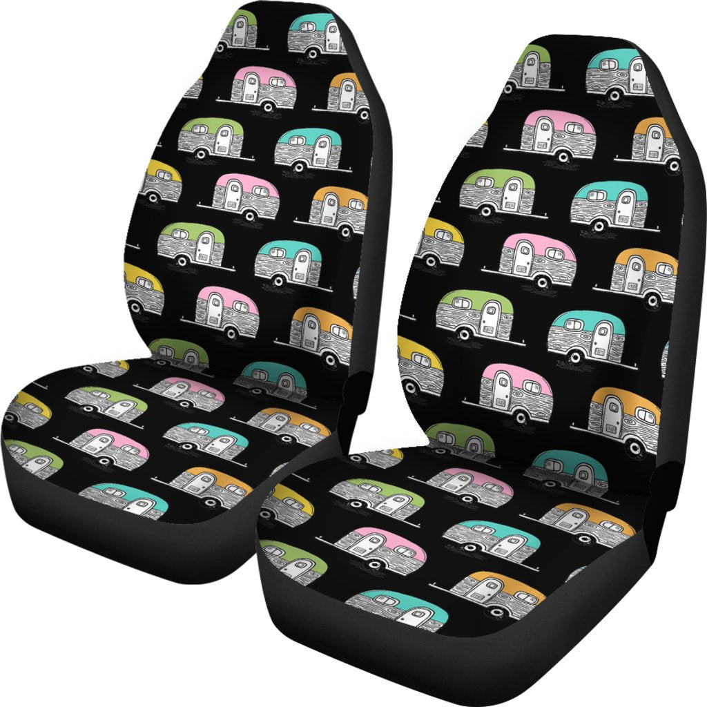 Camper Pattern Camping Themed No 2 Print Universal Fit Car Seat Covers